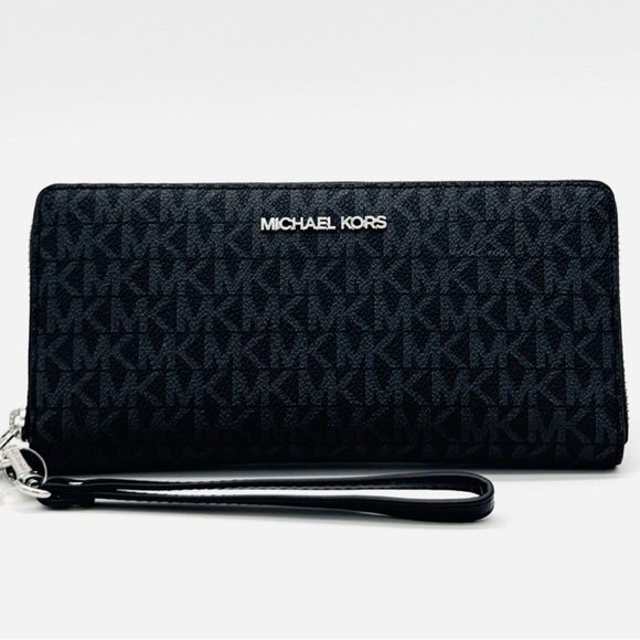 Michael Kors Large Continental Wallet Black Signature - Picture 3 of 9